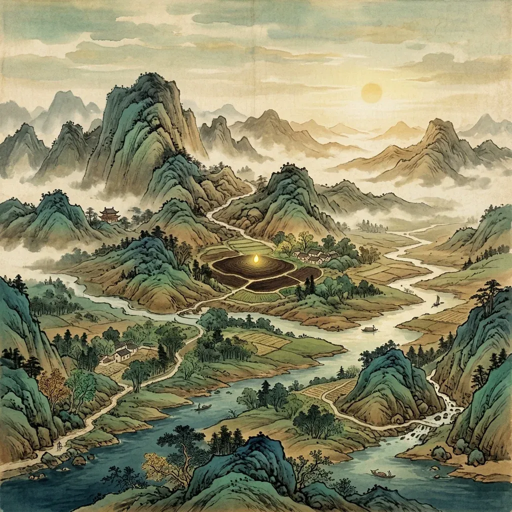 坤為地——純陰水墨意境