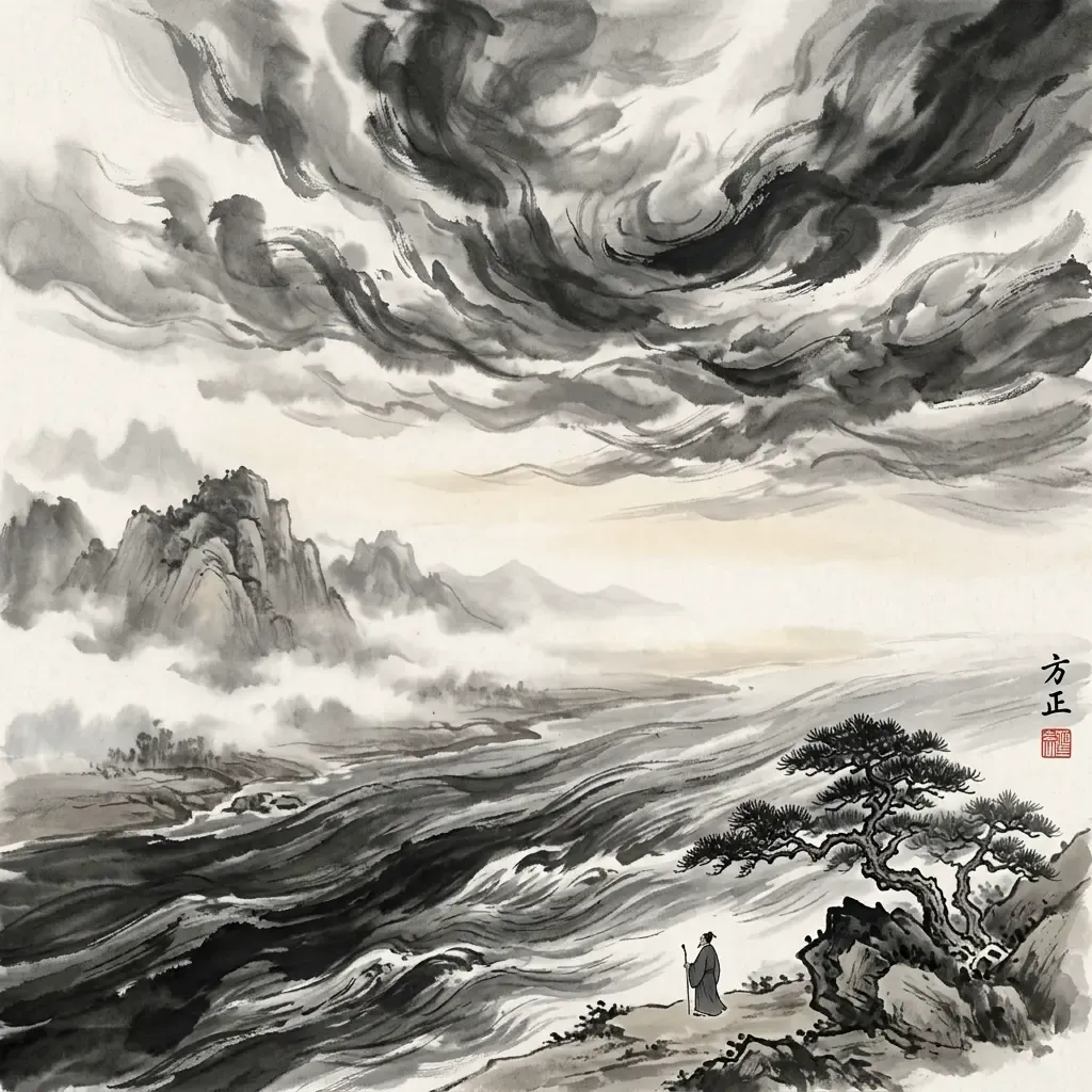 天水訟——衝突水墨意境