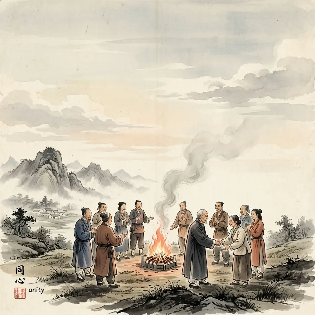 天火同人——求同存異水墨意境