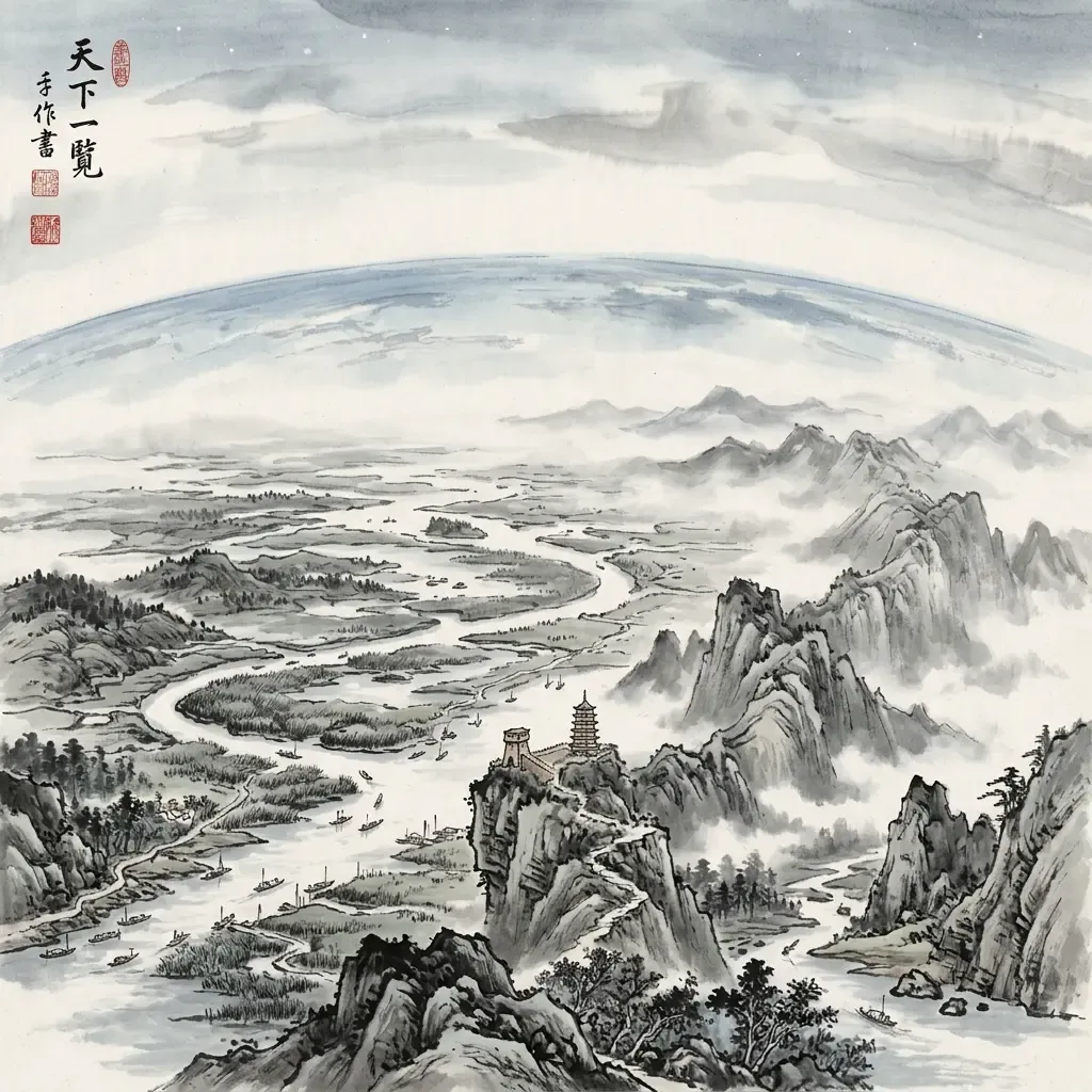 地澤臨——親臨治理水墨意境