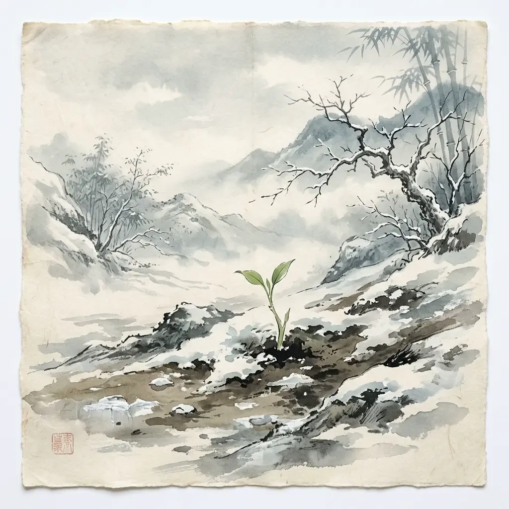 地雷復——重啟復甦水墨意境
