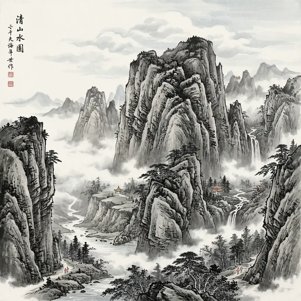 山天大畜——擴充量能水墨意境