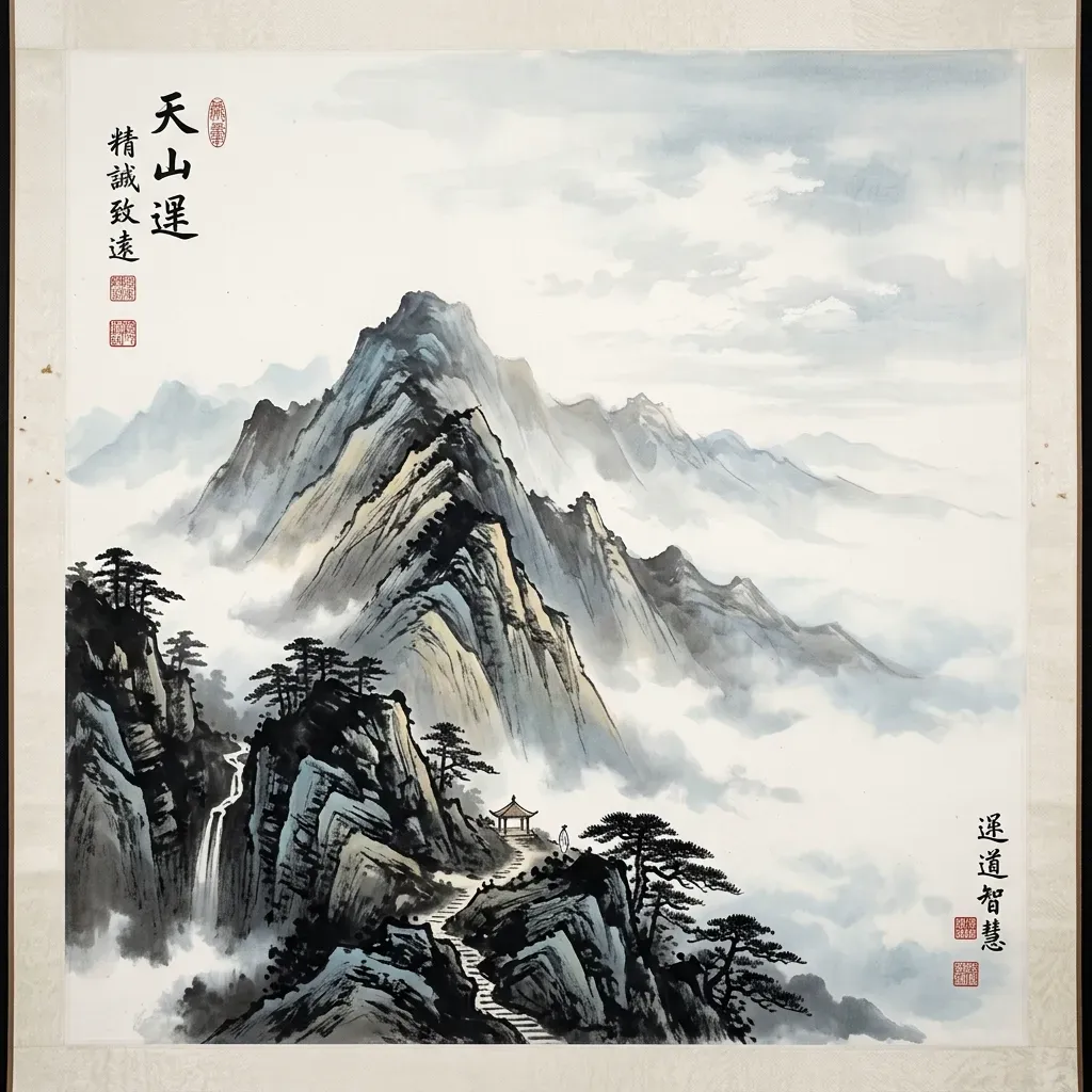 天山遯——退避水墨意境
