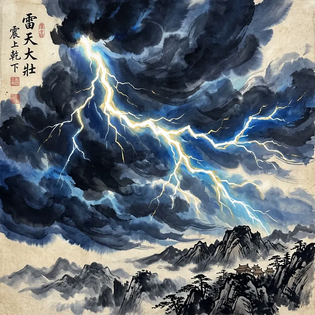 雷天大壯——強盛水墨意境