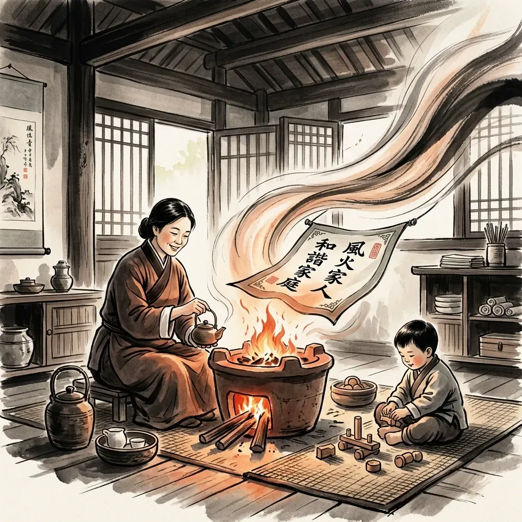 風火家人——倫理水墨意境