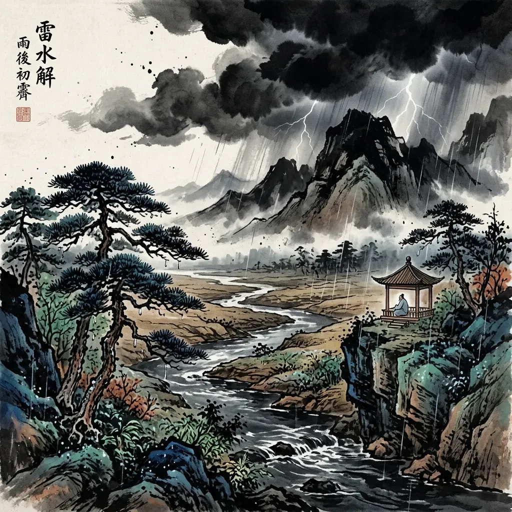 雷水解——緩解水墨意境