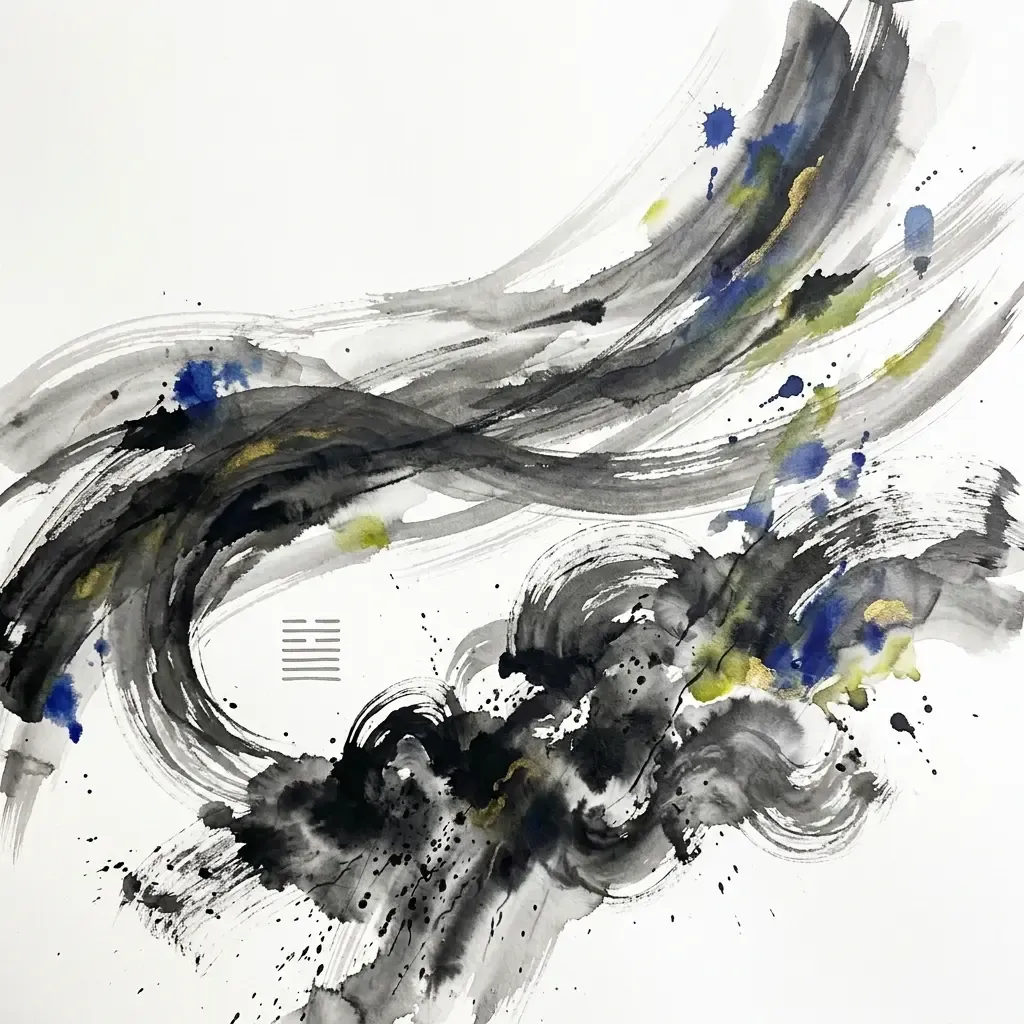 風雷益——增長與擴張水墨意境