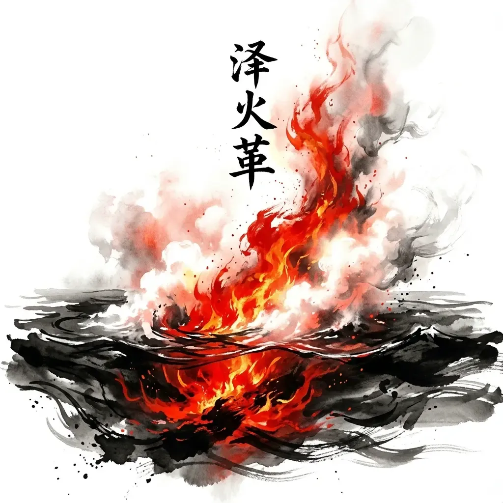 澤火革——變革與質變水墨意境