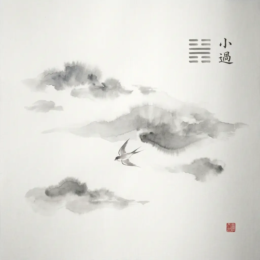 雷山小過——微小過度與謹慎水墨意境