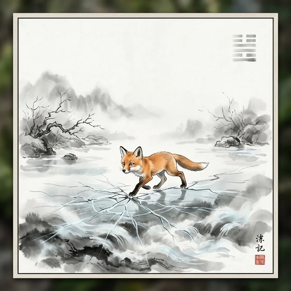 火水未濟——未完成與無窮未來水墨意境